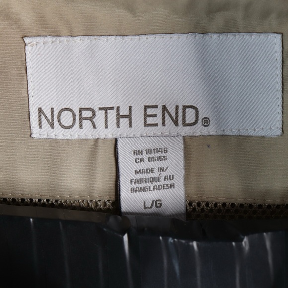 North End Men's Large Putty Jacket with Navy Blue Water Resistant Windbreaker - Picture 3 of 15